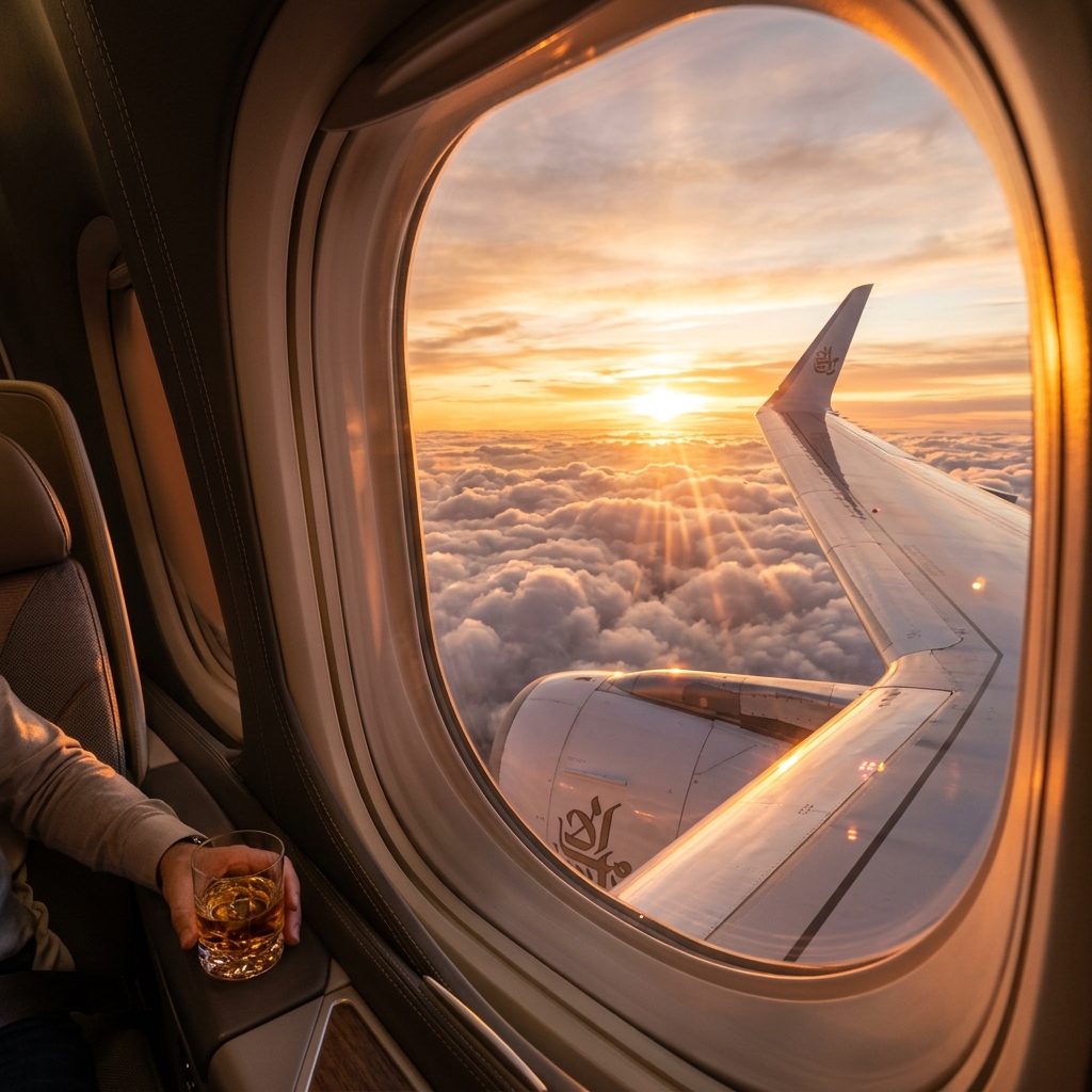 Luxury flight silhouette