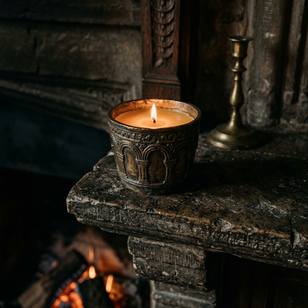 Romanesque Bronze Candle