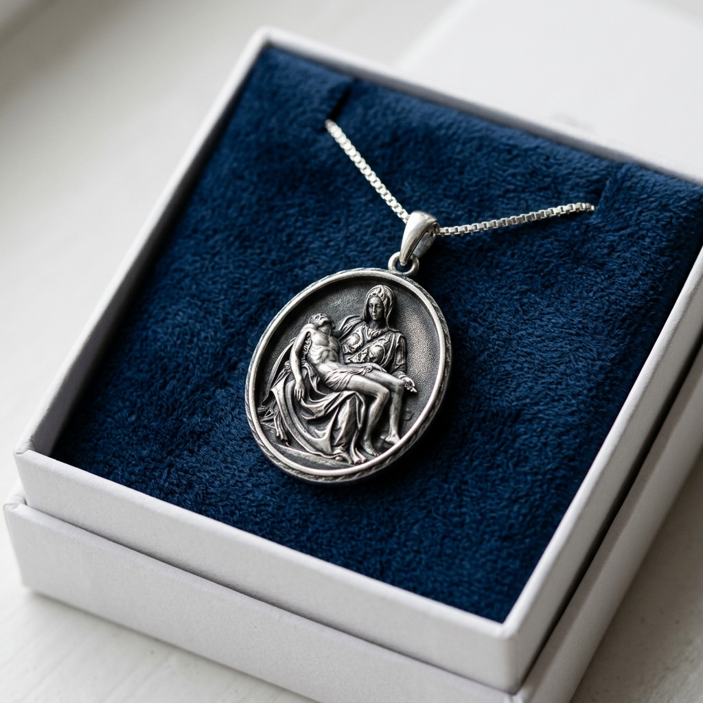 Pieta Silver Pendant
