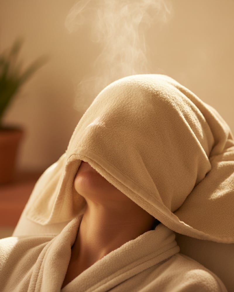 A client relaxing during a spa treatment